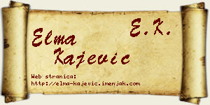 Elma Kajević vizit kartica